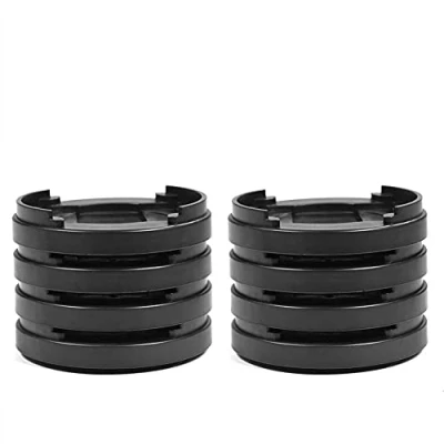 Afbeelding van Bedverhogers, 8 stuks stapelbaar rond ontwerp met meerdere sleuven, antislip meubelverhogers voor sofa, tafel, bank, stoel, liften hoogte 1,5 cm, zwart