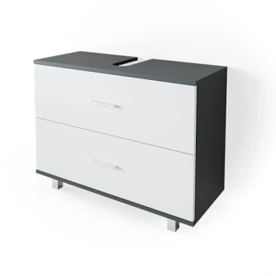 Afbeelding van Vicco Wastafelonderkast &quot;Ilias&quot;, Antraciet/Wit, 80 x 60.8 cm