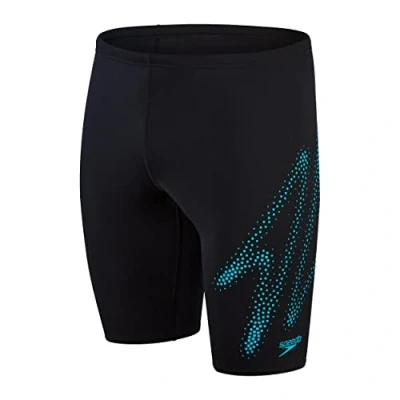 Afbeelding van Speedo Mannen Hyper Boom Plaatsing Jammer zwemt Trunks, Zwart/Blauw, 26, 152