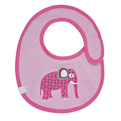 Afbeelding van Lassig Wasbare, waterdichte kleine slabbetje met klittenband, wilde olifant