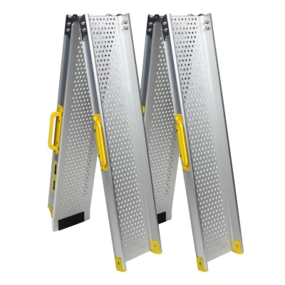 Afbeelding van Datona Aluminium Oprijplaat Opvouwbaar 180 Cm (2 Stuks) (180 x 21 11,3 cm)