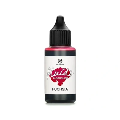 Afbeelding van 30 ml Fluids Alcohol inkt FUCHSIA, alcoholische voor Fluid Art, Resin Art en epoxy hars, ROZE