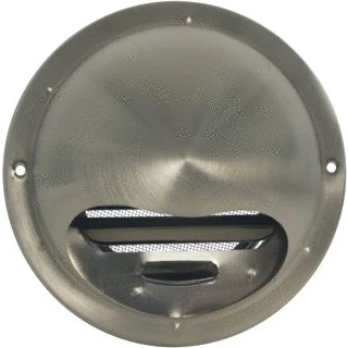 Afbeelding van Nedco rvs buitenrooster bol Ø 150 mm met gaas messing