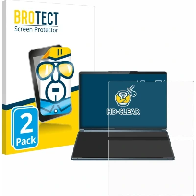 Afbeelding van BROTECT (2 Stuks) Schermbeschermer voor Lenovo Yoga Book 9i Gen 9 Screen Protector Transparant