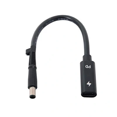 Afbeelding van Cablecc Oplaadkabel geschikt voor laptop, 18 20 V, type C USB aansluiting, ingang naar DC 7,45,0 mm Power PD