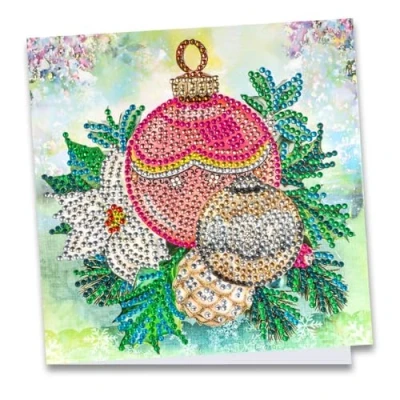 Afbeelding van Ideen mit Herz, Diamond Painting wenskaart, strass editie, 16 x cm, 370 g/m², inclusief steentjes, envelop &amp; gereedschap (boomsieraad)