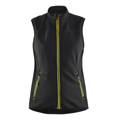 Afbeelding van Blaklader Dames softshell bodywarmer 3851 2516 Zwart/High Vis Geel