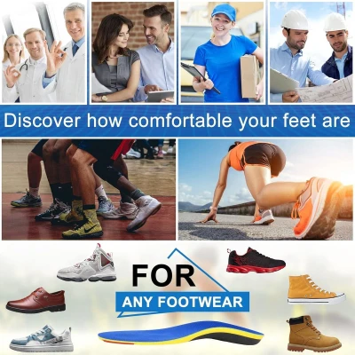 Afbeelding van Hielspoor inzetstukken voor arch support heren en dames inlegzolen werkschoenen platte voeten lage boog plantarfasciitis werk sport maat M