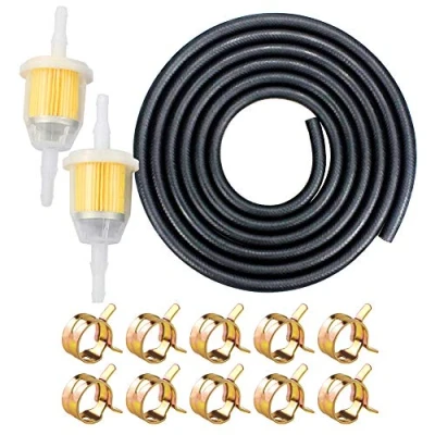 Afbeelding van IZOKEE benzineslang kit 2 meter Ø 8 mm 6 brandstofleiding + stuks 8mm benzinefilter 10 slangklemmen voor auto motorfiets scooter