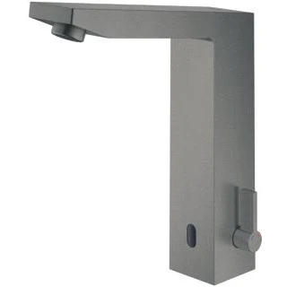 Afbeelding van Grohe eurocube e infrarood elektronische wastafelmengkraan met menging m size hard graphite geborsteld mat donker grijs 36441al0