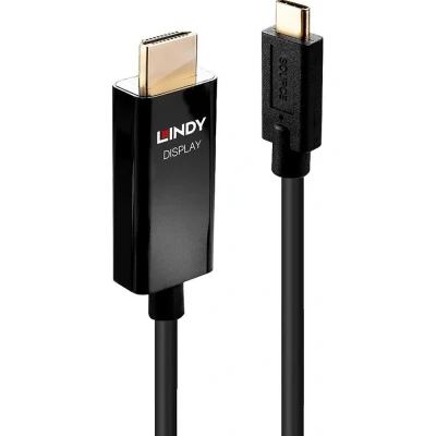 Afbeelding van Lindy 43293 video kabel adapter 3 m USB Type C HDMI A (Standaard) Zwart