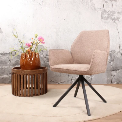 Afbeelding van DS4U Sacha eetkamerstoel Stof beige