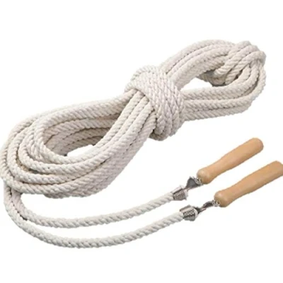 Afbeelding van Springtouw, 10 m extra lang springtouw met houten handvat voor kinderen en volwassenen, beste teamgroep schoolsport buitenactiviteiten
