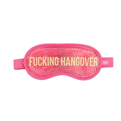 Afbeelding van FISURA &quot;F*cking Hangover&quot; koud Gel oogmasker. Roze masker voor gezwollen ogen en donkere kringen. Verfrissend oogmasker met boodschap. 18,5 cm x 9