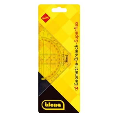 Afbeelding van Idena 602083 Geodriehoek Superflex, 14 cm, transparant, 1 stuk