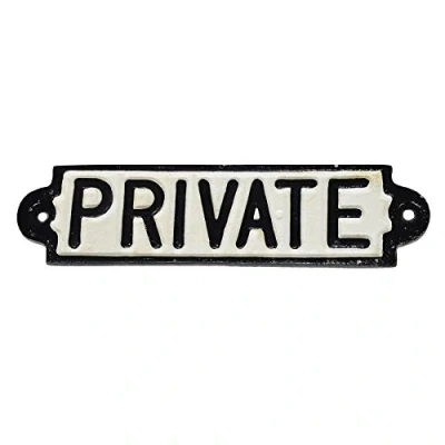 Afbeelding van Privé Gietijzeren Teken Plaque Deur Muur Hek Cafe Winkel Pub Hotel Bar Kantoor