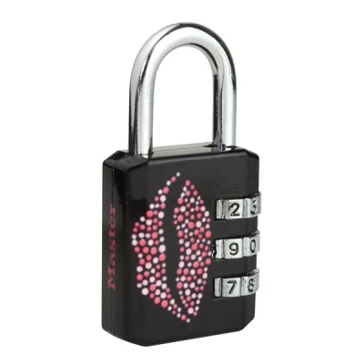 Afbeelding van Hangslot Masterlock 3 cijfer combinatie 30mm kus patroon