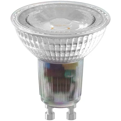 Afbeelding van Leen Bakker Calex LEDlamp Halogeen SMD Zilverkleur GU10 Lichtbronnen Transparant Glas