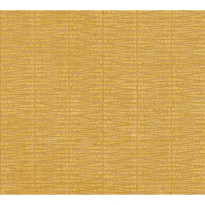 Afbeelding van AS Creation #Hygge 38597 4 385974 Metallic Ethnic Geel /