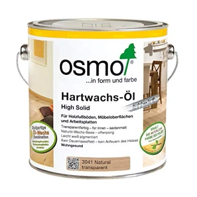 Afbeelding van Osmo Hardwax Olie effect Natural 3041 0,75 liter. Creëert een onbehandeld op lichte houtsoorten.