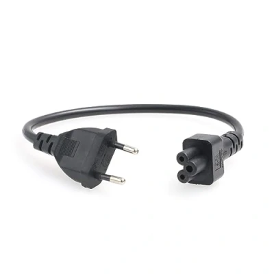 Afbeelding van HangTon Netsnoer Eurostekker CEE7/16 naar IEC320 C5 Mickey Mouse voor Laptop Computer AC Adapter Kabel 250V 2.5A 12&quot;