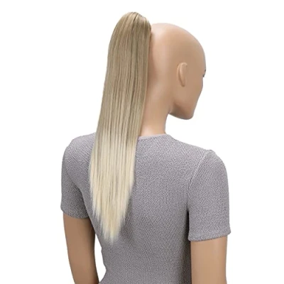 Afbeelding van CAISHA 50cm Haarstukje Vlecht Paardenstaart Haarextensies Glad Blond Mix H60a