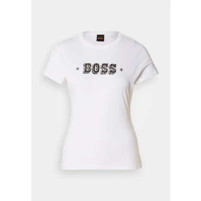 Afbeelding van BOSS Endora Tshirt print, Dames, Maat: XS, White
