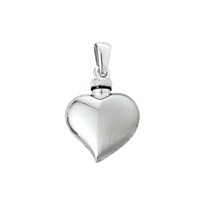 Afbeelding van Zilver Gerhodineerde Urnhanger hart poli/mat 1308911
