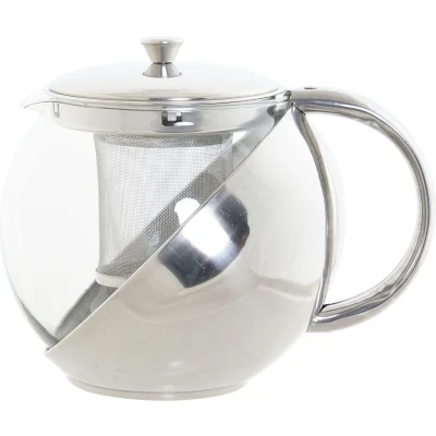 Afbeelding van Theepot van glas en RVS 1050 ml met filter/infuser handvat Theepotten