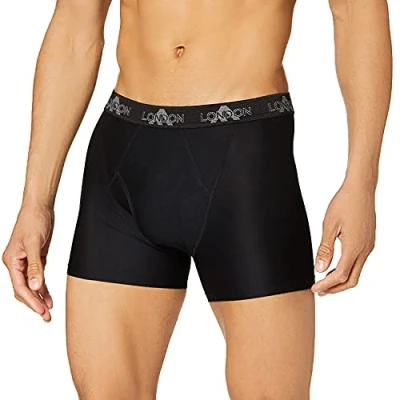 Afbeelding van FM London (4 pack) sportboxers voor heren lichtgewicht, mesh ontwerp, sneldrogend, Zwart, XXL