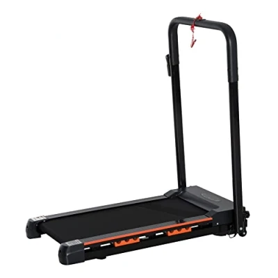 Afbeelding van HOMCOM elektrische loopband met LCD display, inklapbaar fitnessapparaat, 1 6 km/u, staal, zwart, 54 x 101 105 cm