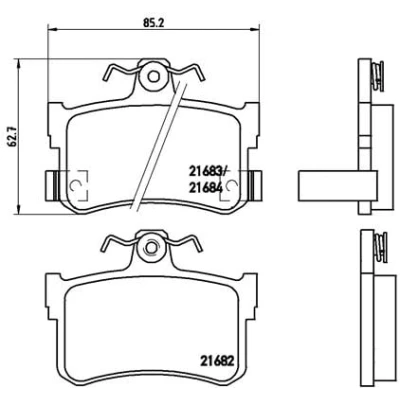 Afbeelding van Brembo Remblokset P 28 027