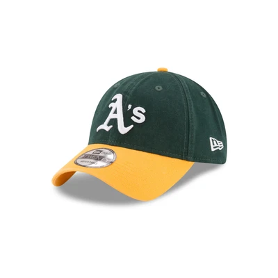 Afbeelding van New Era Oakland Athletics MLB Core Classic Groen Geel Verstelbare 9Twenty Pet