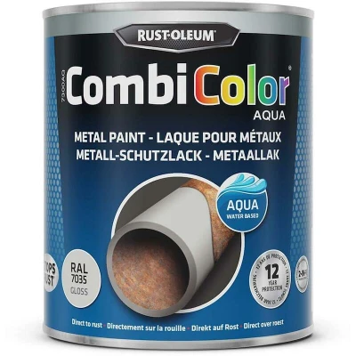 Afbeelding van rust oleum combicolor aqua hoogglans ral 7035 750 ml