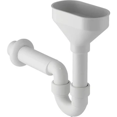 Afbeelding van Geberit trechter ovaal met sifon d40 alpien wit 152 392 11 1