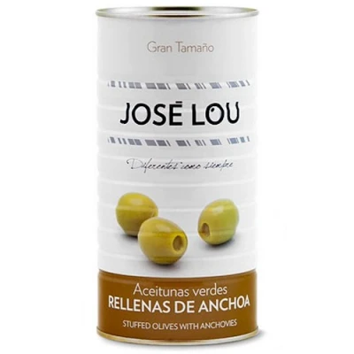 Afbeelding van Groene Olijven Gevuld Met Ansjovis (1,4 kg) José Lou