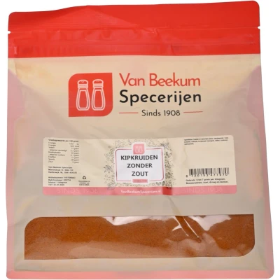 Afbeelding van Van Beekum Specerijen Kipkruiden Zonder Zout 1 kilo (hersluitbare stazak)