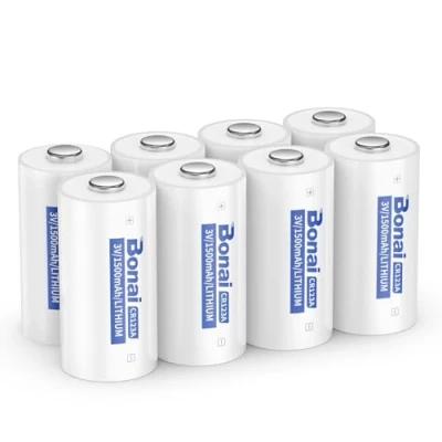 Afbeelding van BONAI CR123A 3V lithium batterij 8 stuks