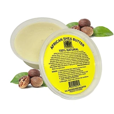 Afbeelding van Real African Shea Butter Pure Raw Ongeraffineerde Van Ghana &quot;Ivory&quot; 8oz. Container by NATURAL COSMETICS