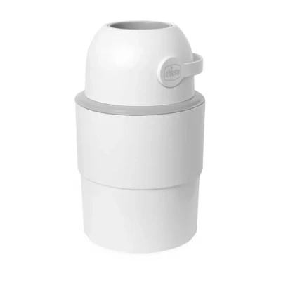 Afbeelding van Chicco Compacte luiervoer, geurcontrole, luierverwijdering, opvouwbare en ruimtebesparende container, ruimtebesparend, geen bijvullen nodig, normale zak, wit