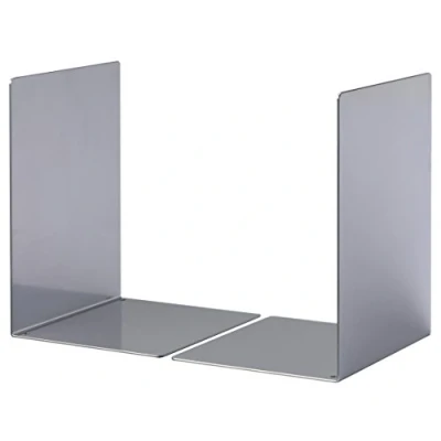 Afbeelding van Durable 324423 Boekensteun metaal L, set van 2 stuks, zilver