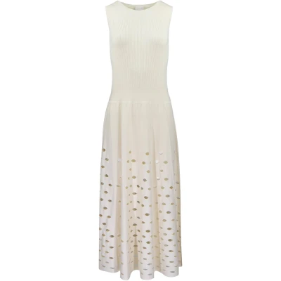 Afbeelding van By Malene Birger midi jurk in ecru maat XS