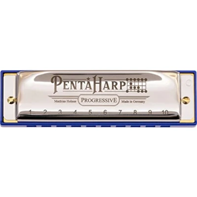 Afbeelding van Hohner Pentaharp Harmonica, Sleutel van G Minor, Roestvrij staal (M21BX GM)