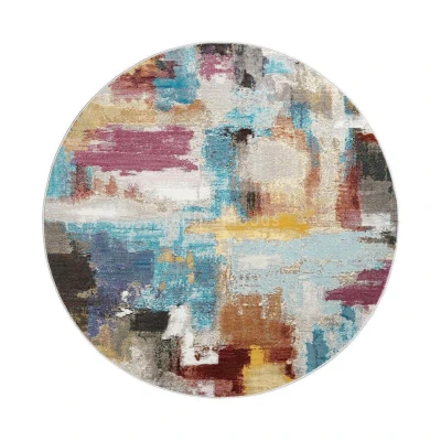 Afbeelding van Picasso Artisan Vintage Vloerkleed Multi Laagpolig 133 cm rond