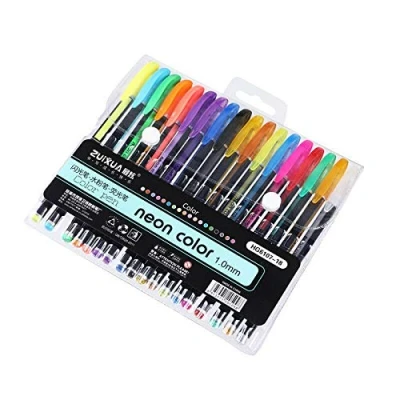 Afbeelding van SENRISE Gelpennen Glitter Set Markeerstift Pen Gekleurde Metallic Pennen voor Kinderen Volwassenen School Kleurboeken, Doodling, Tekenen, Schilderen (18 Kleuren Gemengd)