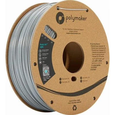 Afbeelding van Polymaker PE01003 PolyLite Filament ABS kunststof Geurarm 1.75 mm 1000 g Grijs 1 stuk(s)