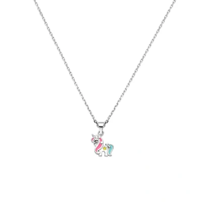 Afbeelding van zilver gerhodineerd collier eenhoorn 36 + 4 cm 1337260