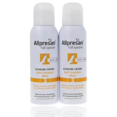Afbeelding van Allpresan Fu spezial Nr. 3 Schuimcrème, voetcrème voor zeer droge huid, de dagelijkse voetverzorging van voeten, 2 x 125 ml
