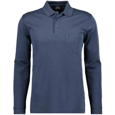 Afbeelding van Ragman Poloshirt, Heren, Maat: Large, Indigo