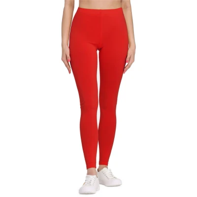 Afbeelding van Bellivalini BLV BLV50 147 LE Dames Leggings Sport Vrijetijdsbroek Lang Viscose Sporbroek Yogabroek Rood XS